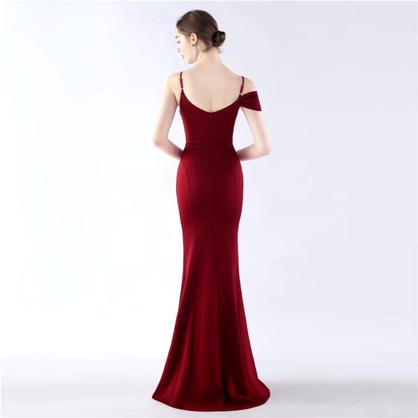 Vestido de Fiesta Talla L — Burdeo — Entrega Inmediata