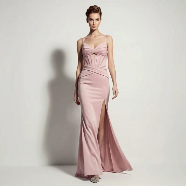 Vestido Largo de Fiesta Talla S — Lavanda — Entrega Inmediata