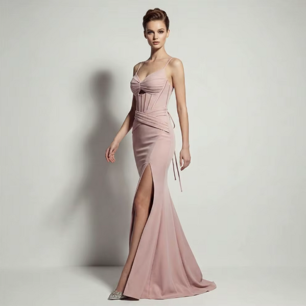 Vestido Largo de Fiesta Talla S — Lavanda — Entrega Inmediata