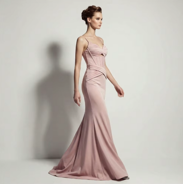 Vestido Largo de Fiesta Talla S — Lavanda — Entrega Inmediata