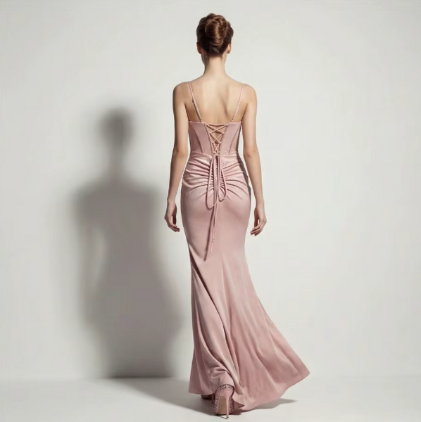 Vestido Largo de Fiesta Talla S — Lavanda — Entrega Inmediata