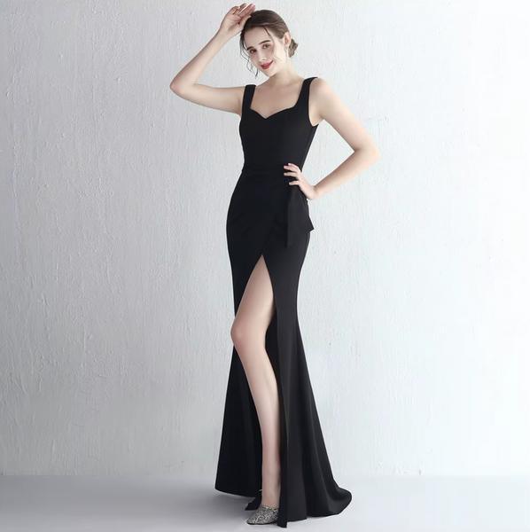 Vestido Largo de Fiesta Talla XL — Negro — Entrega Inmediata