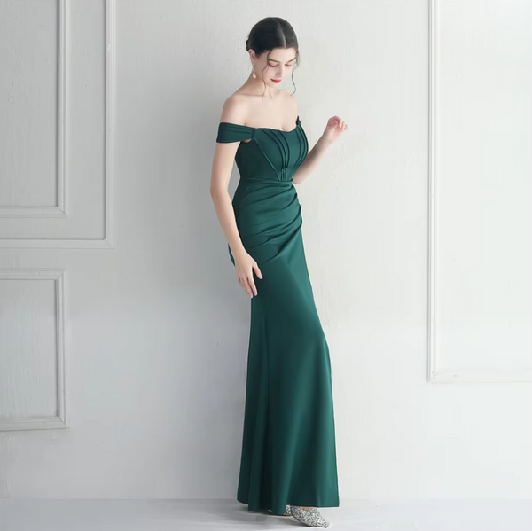Vestido de Fiesta Talla S — Verde — Entrega Inmediata