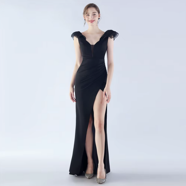 Vestido de Fiesta Talla L — Negro — Entrega Inmediata