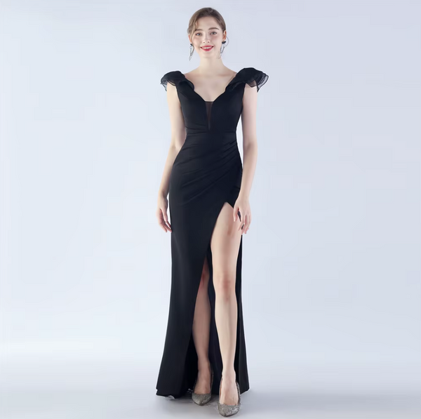 Vestido de Fiesta Talla L — Negro — Entrega Inmediata