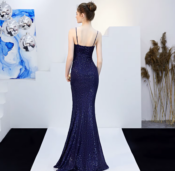 Vestido de Fiesta Talla XS — Azul Marino — Entrega Inmediata