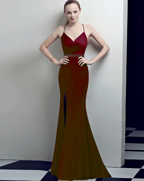 Vestido de Fiesta Talla XS — Burdeo — Entrega Inmediata