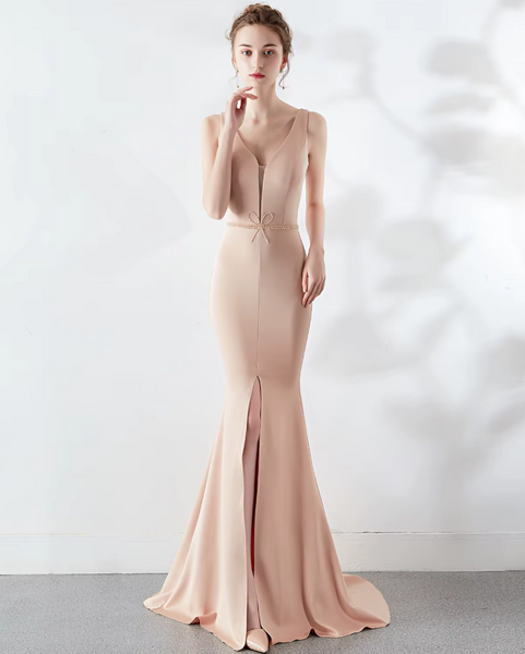 Vestido de Fiesta Talla XS — Beige — Entrega Inmediata