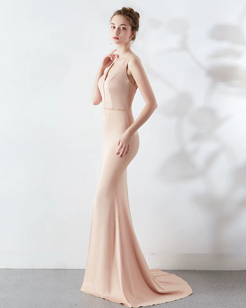 Vestido de Fiesta Talla XS — Beige — Entrega Inmediata