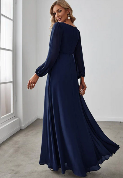 Vestido de Fiesta Talla M — Azul Marino — Entrega Inmediata