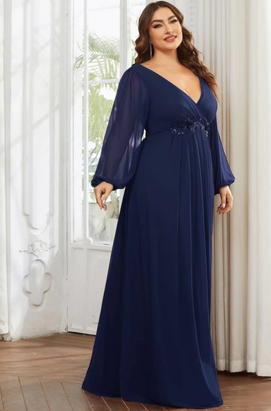Vestido de Fiesta Talla M — Azul Marino — Entrega Inmediata