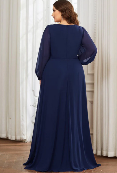 Vestido de Fiesta Talla M — Azul Marino — Entrega Inmediata