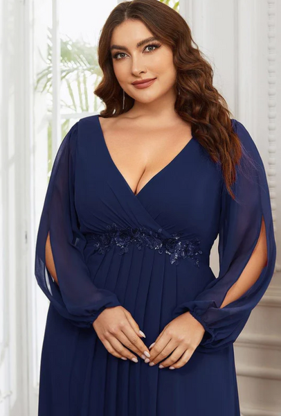 Vestido de Fiesta Talla M — Azul Marino — Entrega Inmediata