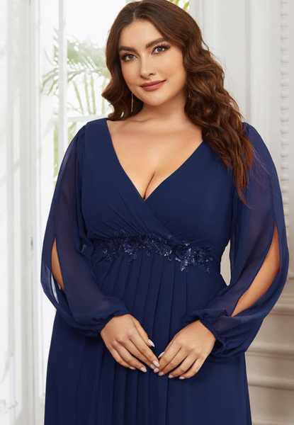 Vestido de Fiesta Talla M — Azul Marino — Entrega Inmediata