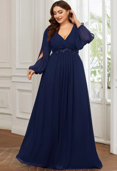 Vestido de Fiesta Talla M — Azul Marino — Entrega Inmediata