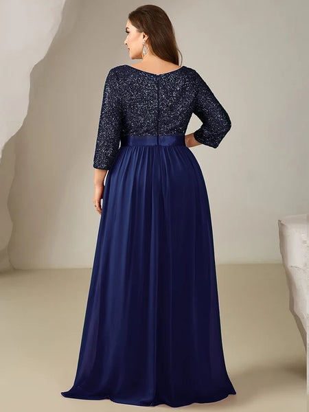 Vestido de Fiesta Talla XXL 16 — Azul Marino  — Entrega Inmediata