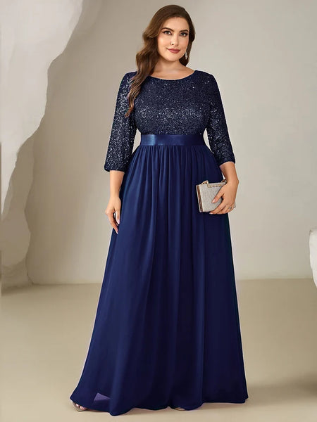 Vestido de Fiesta Talla XXL 16 — Azul Marino  — Entrega Inmediata