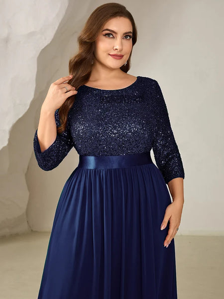Vestido de Fiesta Talla XXL 16 — Azul Marino  — Entrega Inmediata