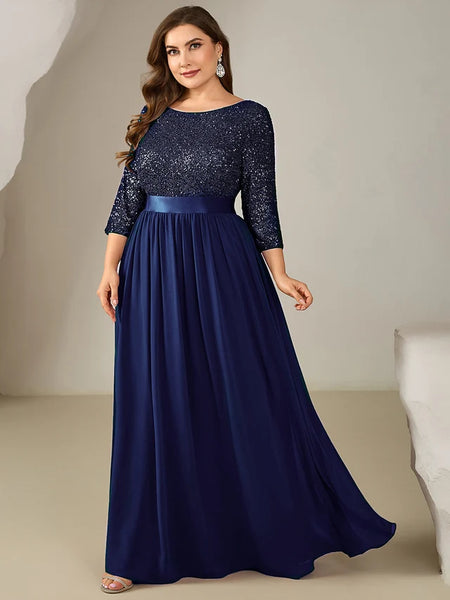 Vestido de Fiesta Talla XXL 16 — Azul Marino  — Entrega Inmediata