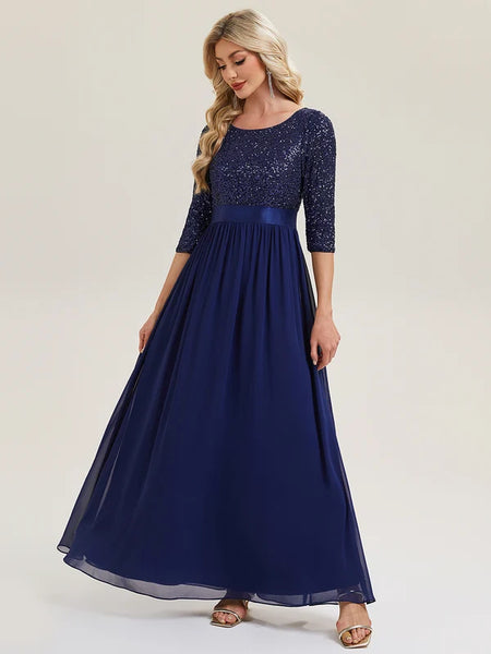 Vestido de Fiesta Talla XXL 16 — Azul Marino  — Entrega Inmediata