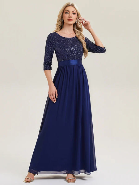 Vestido de Fiesta Talla XXL 16 — Azul Marino  — Entrega Inmediata