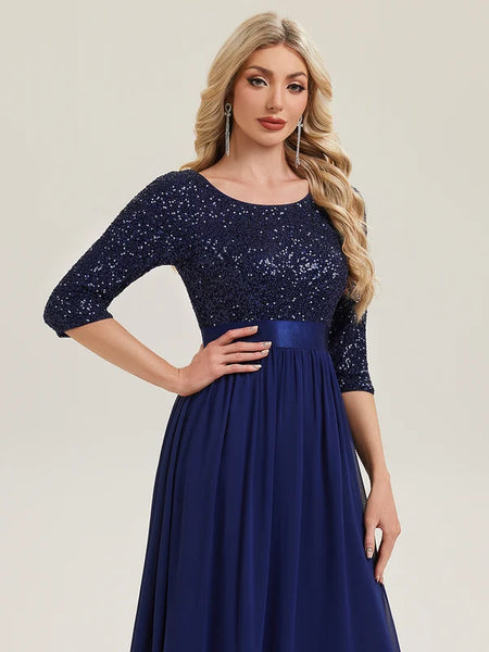 Vestido de Fiesta Talla XXL 16 — Azul Marino  — Entrega Inmediata