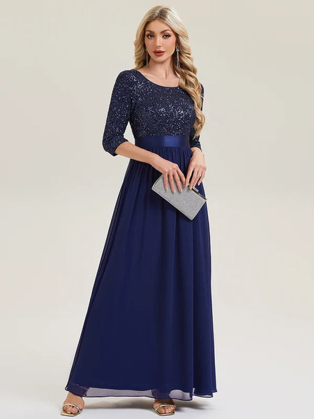Vestido de Fiesta Talla XXL 16 — Azul Marino  — Entrega Inmediata