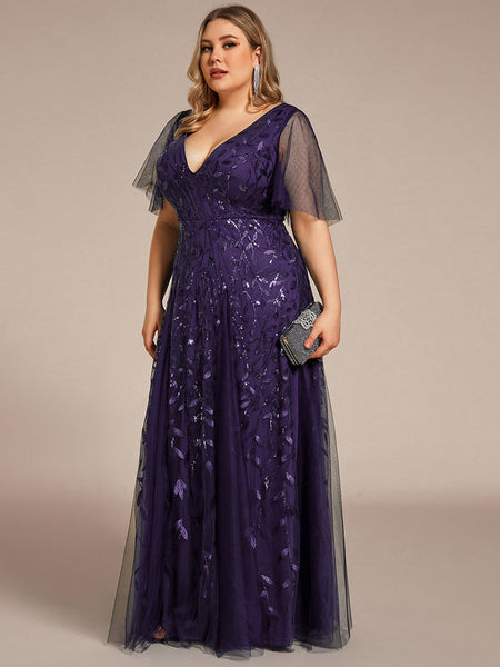 Vestido de Fiesta Talla XXL 16 — Morado Oscuro — Entrega Inmediata