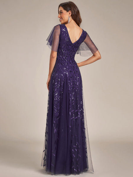 Vestido de Fiesta Talla XXL 16 — Morado Oscuro — Entrega Inmediata