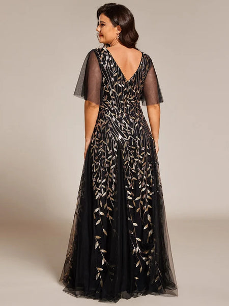 Vestido de Fiesta Talla M — Negro y Dorado — Entrega Inmediata
