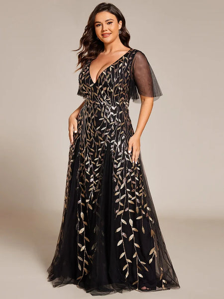 Vestido de Fiesta Talla M — Negro y Dorado — Entrega Inmediata