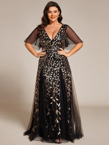 Vestido de Fiesta Talla M — Negro y Dorado — Entrega Inmediata