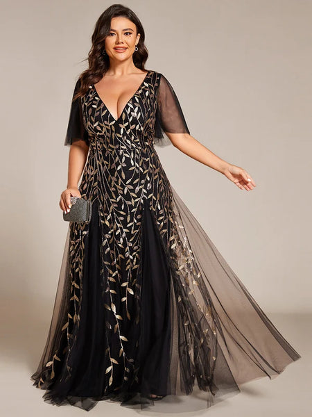 Vestido de Fiesta Talla M — Negro y Dorado — Entrega Inmediata