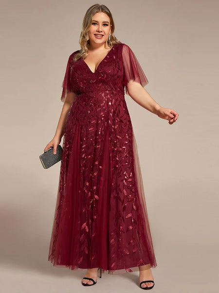 Vestido de Fiesta Talla L — Borgoña — Entrega Inmediata