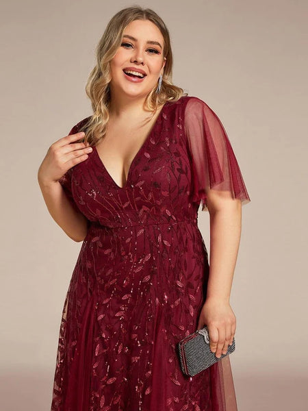 Vestido de Fiesta Talla L — Borgoña — Entrega Inmediata