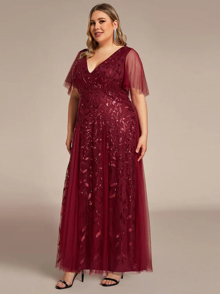 Vestido de Fiesta Talla L — Borgoña — Entrega Inmediata
