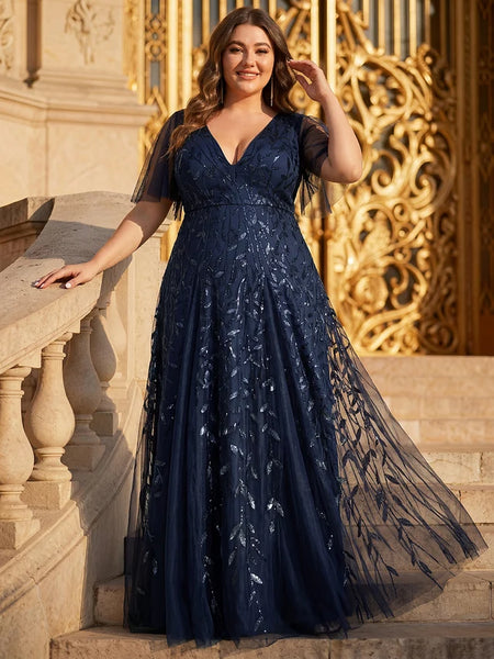 Vestido de Fiesta Talla M — Azul Marino — Entrega Inmediata