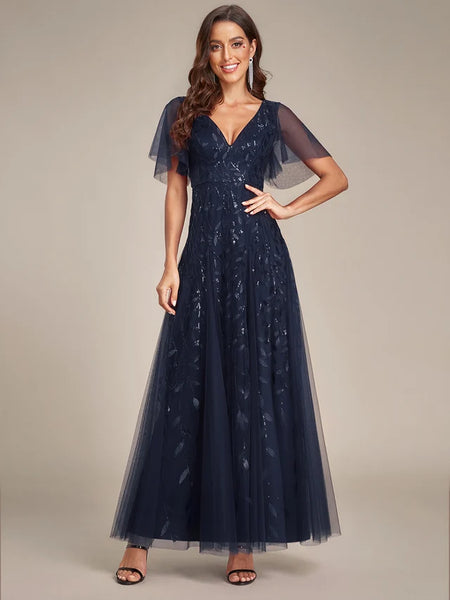 Vestido de Fiesta Talla M — Azul Marino — Entrega Inmediata