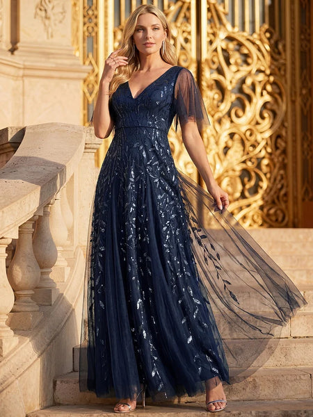 Vestido de Fiesta Talla M — Azul Marino — Entrega Inmediata