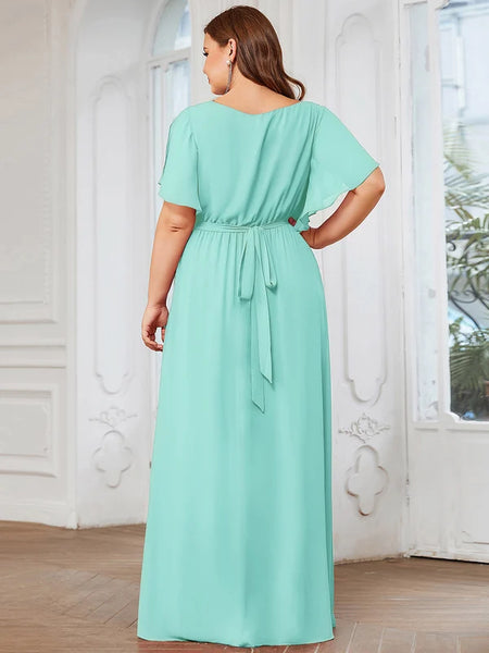 Vestido de Fiesta Talla XXXXXL 28 —  Azul Pastel — Entrega Inmediata