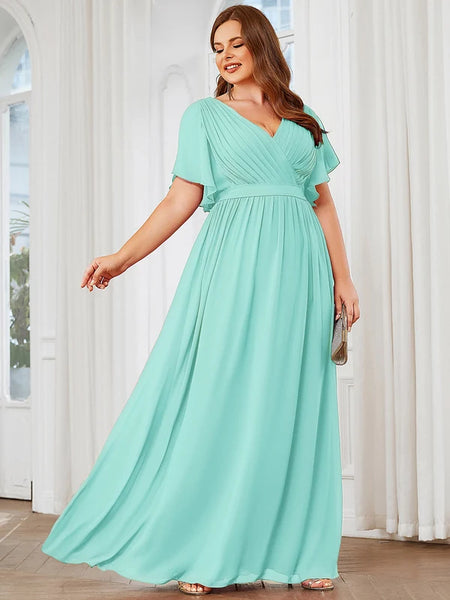 Vestido de Fiesta Talla XXXXXL 28 —  Azul Pastel — Entrega Inmediata