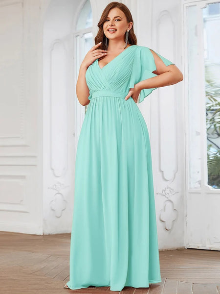 Vestido de Fiesta Talla XXXXXL 28 —  Azul Pastel — Entrega Inmediata