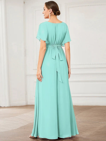 Vestido de Fiesta Talla XXXXXL 28 —  Azul Pastel — Entrega Inmediata