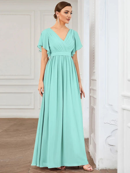 Vestido de Fiesta Talla XXXXXL 28 —  Azul Pastel — Entrega Inmediata
