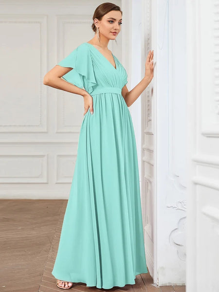 Vestido de Fiesta Talla XXXXXL 28 —  Azul Pastel — Entrega Inmediata