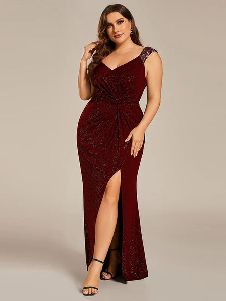 Vestido de Fiesta Talla XXL 16 —  Burdeo — Entrega Inmediata