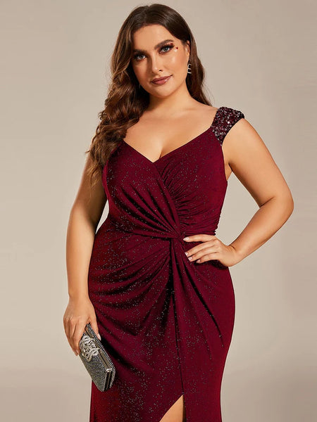 Vestido de Fiesta Talla XXL 16 —  Burdeo — Entrega Inmediata
