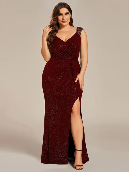 Vestido de Fiesta Talla XXL 16 —  Burdeo — Entrega Inmediata