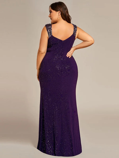 Vestido de Fiesta Talla XL — Morado Oscuro — Entrega Inmediata
