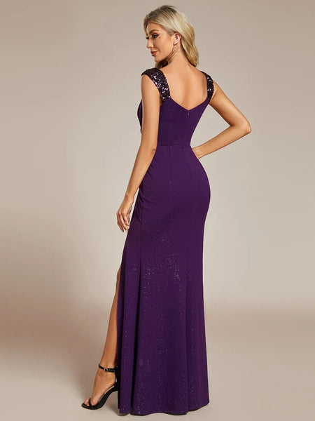 Vestido de Fiesta Talla XL — Morado Oscuro — Entrega Inmediata